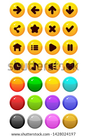 button set for web or game design