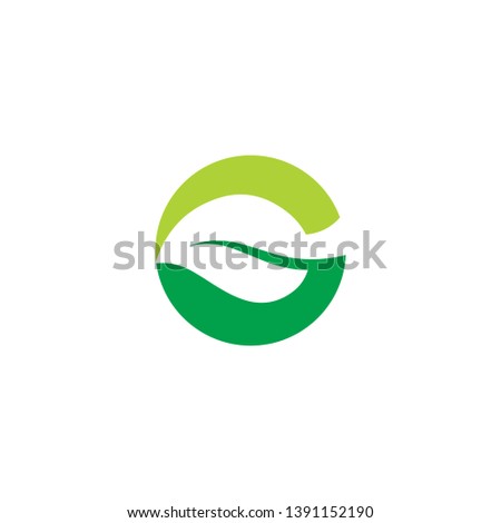 letter G leaf icon logo design concept