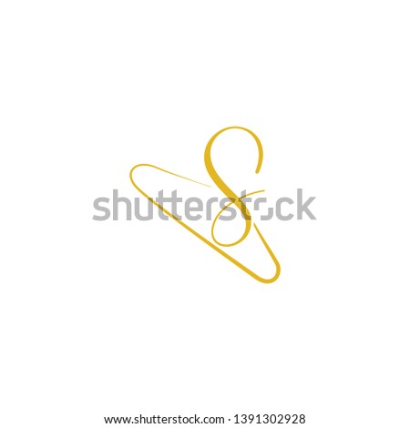 S letter shape hanger design vector