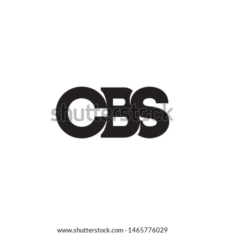 C B S letter logo design vector