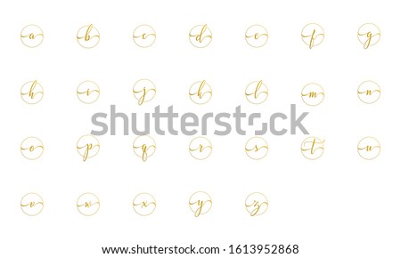 gold set logo letter for branding and identity. elegant lettermark logo. Stock fotó © 