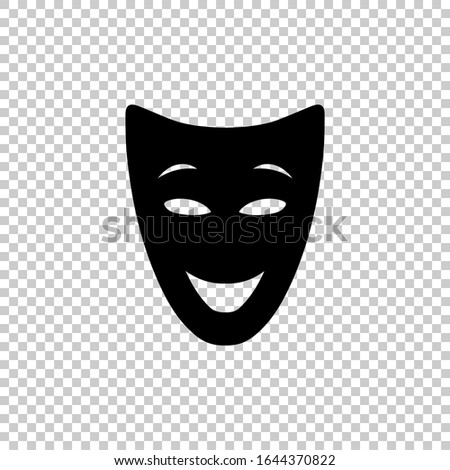 face mask icon  flat vector on transparent background