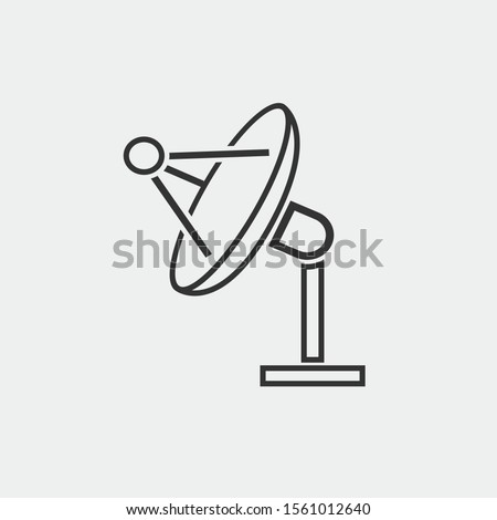 Satelite dish vector icon illustration sign