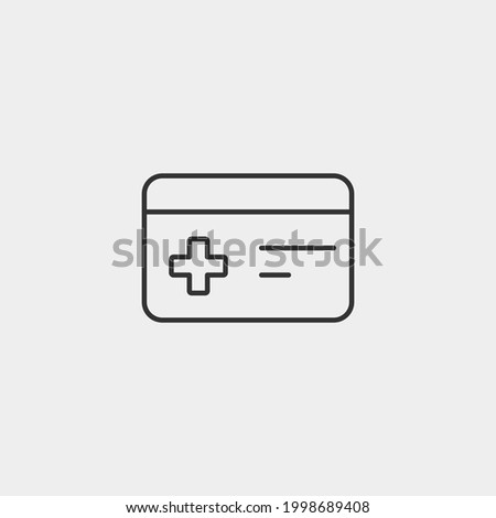 insurance card vector icon illustration sign 