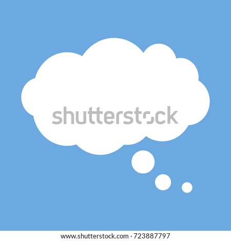 White cloud. To tell. Thoughts. Simple flat style. Stock foto © 
