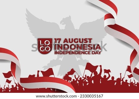 17 August Indonesia Independence Day white Background Template	