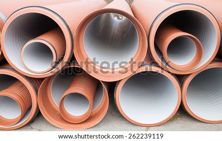 Plastic pipes for sewage