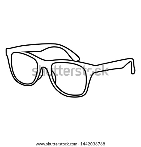 Vector illustration of line art glasses