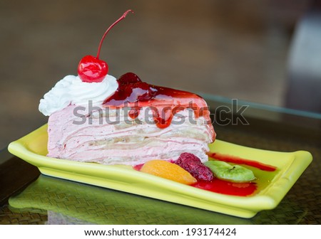 Strawberry Crepe Cake Fruit Cake