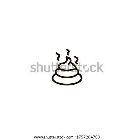 The icon of pile of poo. Outline illustration vector. Pictogram for web page, mobile app, promo. UI UX GUI design element. Editable stroke. Vector.