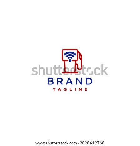 Wifi Icon Inside Gas Station Logo
