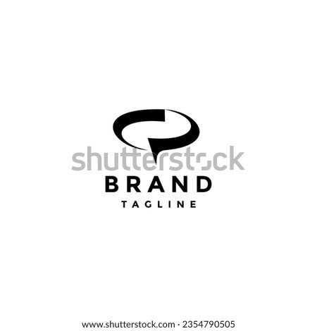 Spinning Initial CP Letter Logo Design. Simple Pinned Initial C And P Letter Logo Design