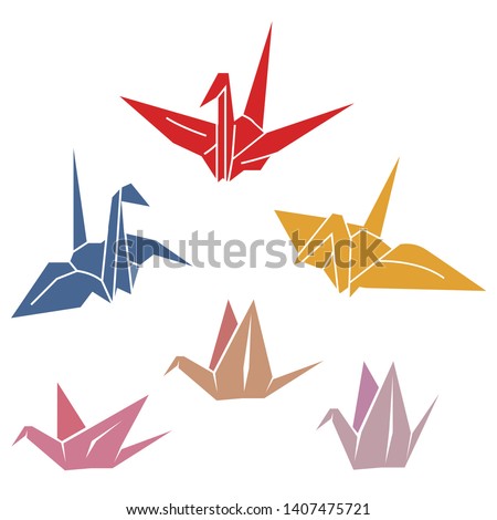 vector illustration of origami bird