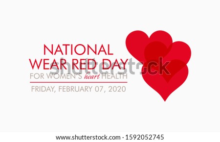 Vector illustration on the theme of National Wear Red day on February 7th.