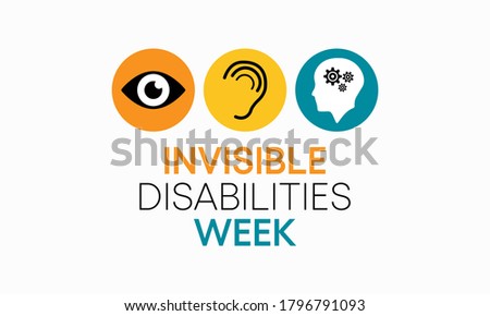 Vector illustration on the theme of Invisible Disabilities week observed each year during October.