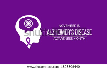 Vector illustration on the theme of National Alzheimer's disease awareness month observed each year during November. 商業照片 © 