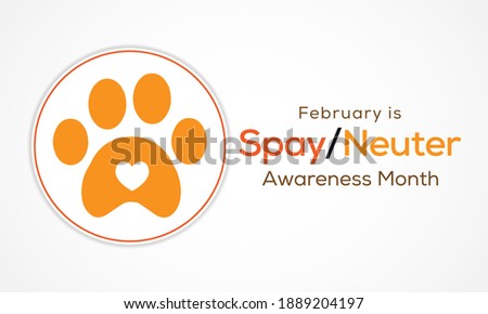 Vector illustration on the theme of Spay and Neuter awareness month observed each year during February.