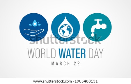 World Water Day is an annual observance day that highlights the importance of freshwater. The day is used to advocate for the sustainable management of freshwater resources. Vector illustration.