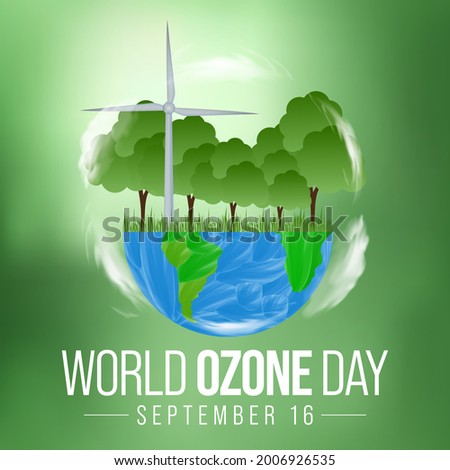 World Ozone day is observed every year on September 16 to spread awareness among people about the depletion of Ozone Layer and find possible solutions to preserve it. Vector illustration