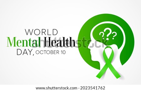 World Mental Health day is observed every year on October 10, A mental illness is a health problem that significantly affects how a person feels, thinks, behaves, and interacts with other people. Photo stock © 