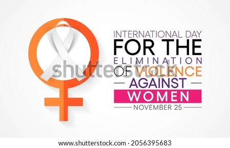 International Day for the Elimination of Violence against Women is observed every year on November 25 all across the world. Vector illustration Foto stock © 
