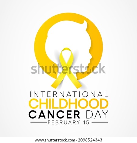 International Childhood Cancer day (ICCD) is observed every year on February 15,  to raise awareness, and to express support for children and adolescents with cancer. Vector illustration