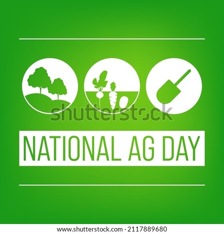 National Agriculture day (AG) is observed every year in March, to recognize, celebrate, and research the important contributions of the agriculture industry. Vector illustration 商業照片 © 