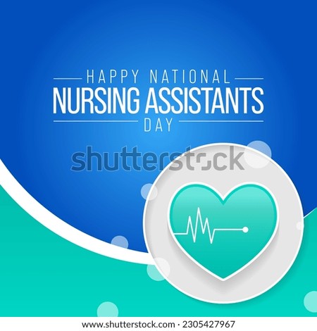 Nursing assistants day is observed every year in June, The main role of a CNA is to provide basic care to patients and help them with daily activities. vector illustration