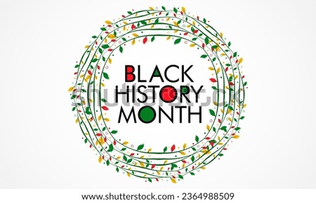 Black history month is observed every year in October, it is a way of remembering important people and events in the history of the African diaspora. Vector illustration