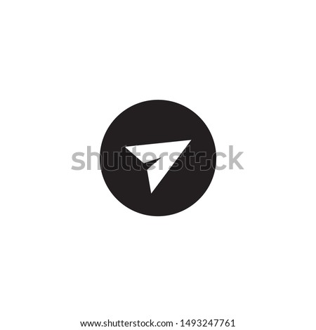 telegram icon in dark ellipse