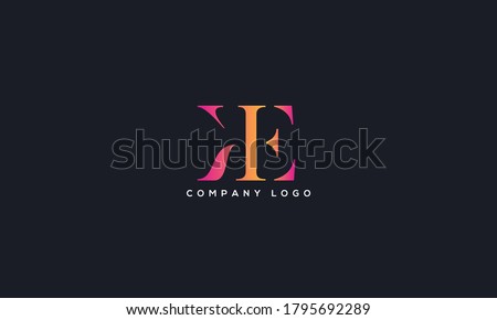 Initial Letter KE or EK Logo Design vector Template. Creative Abstract KE Logo Design Vector Illustration Stok fotoğraf © 