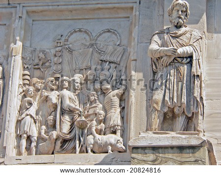 Arch of Constantine (Arco Constantino) - Roman empire ancient landmark in Rome