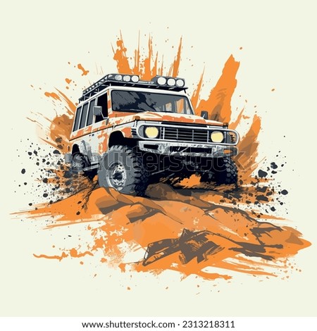 Off-road vehicle, Off-road t-shirt design, sport t-shirt design, printable design