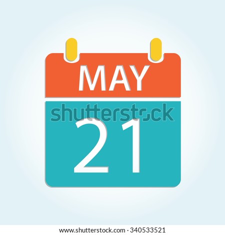 Colorful calendar icon - May 21