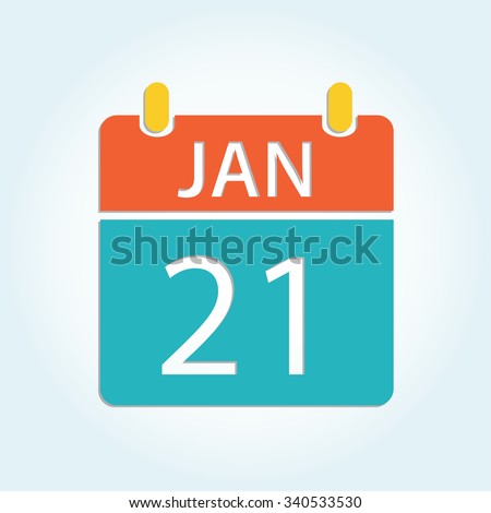 Colorful calendar icon - Jan 21