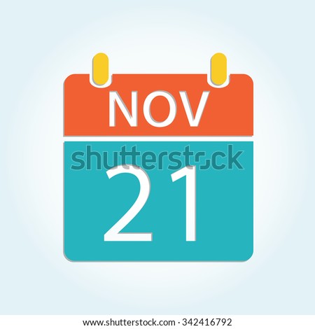 Colorful calendar icon - Nov 21