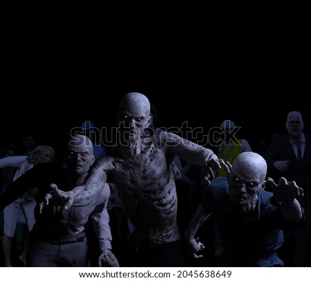 3d illustration of a Zombie Horde Stock fotó © 
