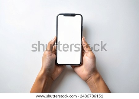 Similar – Image, Stock Photo close up view of a man cleaning mobile phone with disinfectant. Hygiene and coronavirus covid-19 concept