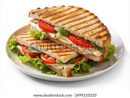 Similar – Image, Stock Photo Tasty sandwich on plate in cafe