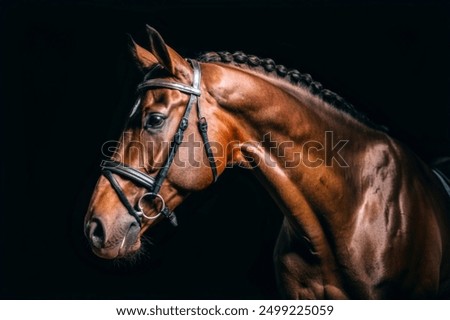 Similar – Image, Stock Photo A brown horse eye looks anxiously into the camera