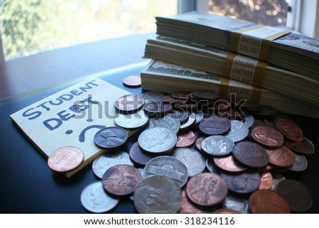 Student debt stock photo
