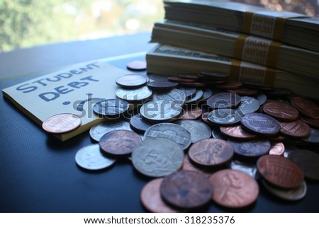 Student loan debt stock photo