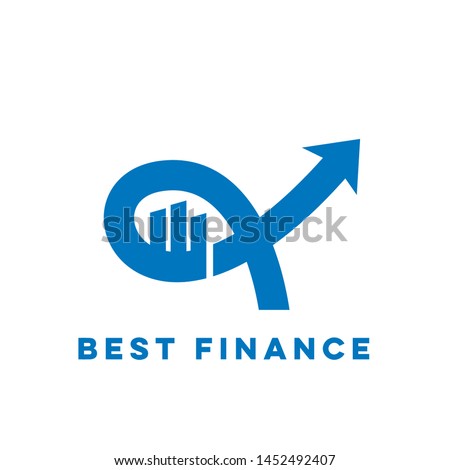 Alpha and Growth Symbol Logo Template. Graph Chart and Alfa Vector Design. Finance Illustration - Vector
