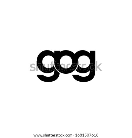 gog letter original monogram logo design