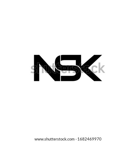 nsk letter original monogram logo design