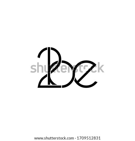 2be letter original monogram logo design