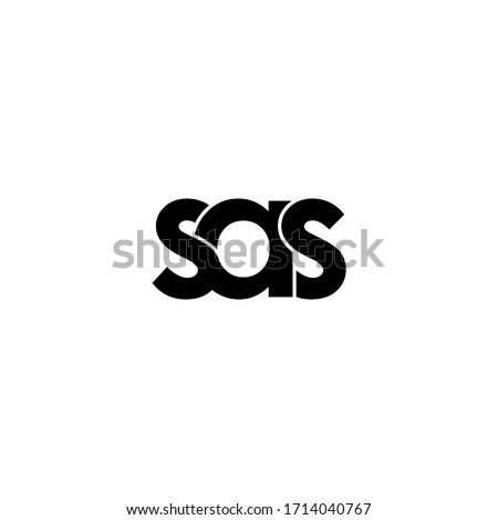 sas letter original monogram logo design