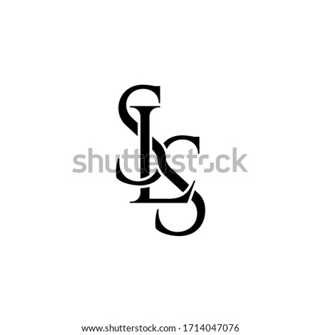 sls letter original monogram logo design