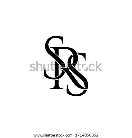 srs letter original monogram logo design