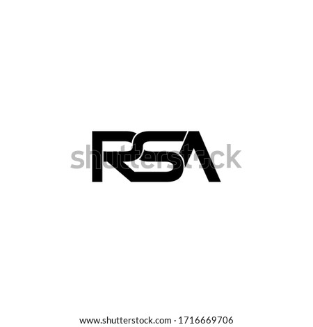 rsa letter original monogram logo design